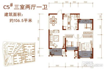 西安,西安家裝,西安家裝設(shè)計(jì),西安小戶型設(shè)計(jì)公司,裝修方案戶型：3居室125平米